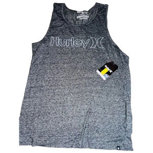 Hurley Men's Graphic Tank Top Gray Heather Size M Casual Summer